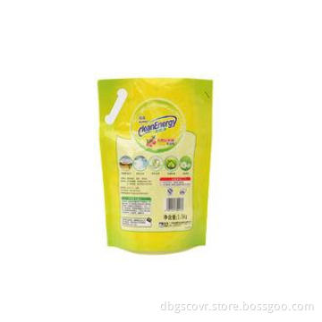 Yellow Stand Up Plastic Powder Packaging Bags With Side Han